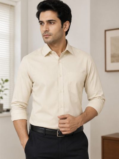 Classic Beige Formal Shirt